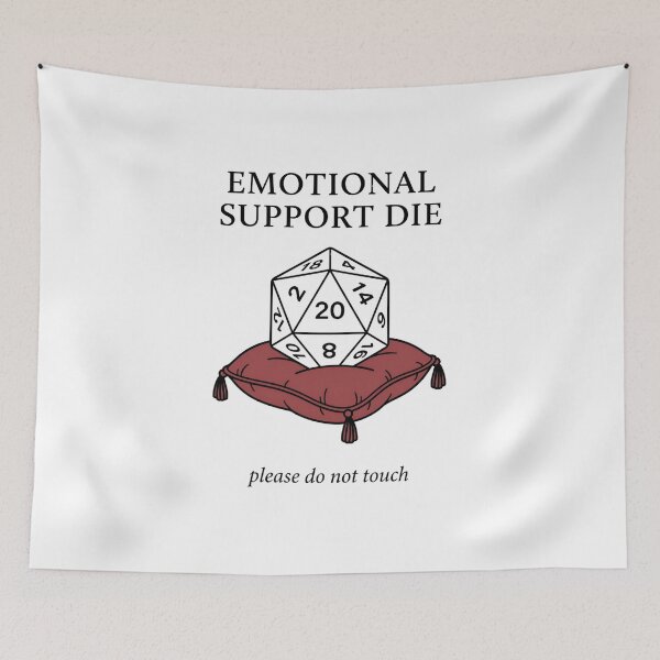Item preview, Emotional Support Die Please Do Not Touch RPG Dice Design designed and sold by Fenay Designs.