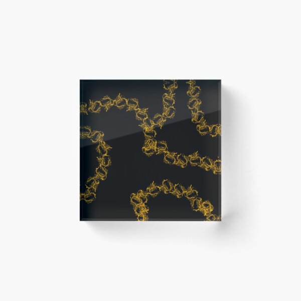 Item preview,  Dark Aesthetic Wall Art | Gold Fractal Lightning Print for Moody Dark Home Interiors designed and sold by Desolaa_Arts.