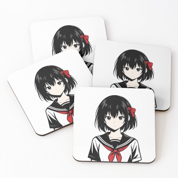 Artikelvorschau, Minimalistisches Anime-Mädchen, Vorderansicht – Japanische Ästhetik entworfen und verkauft von YamiSociety.