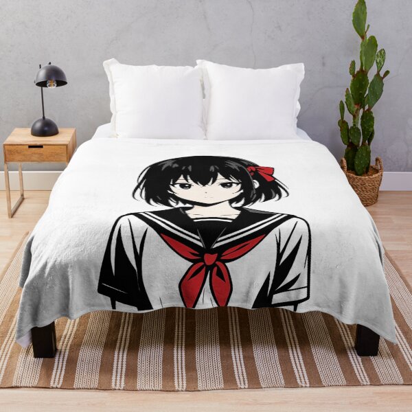 Item preview, Minimalist Anime Girl Front View – Japanese Aesthetic designed and sold by YamiSociety.