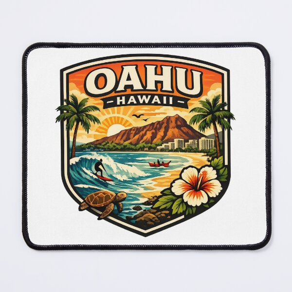 Item preview, Oahu, Hawaii Badge designed and sold by ArtByMouad.