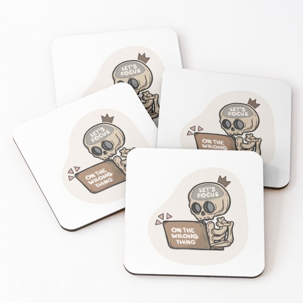 Item preview, Let’s Focus on the Wrong Thing – Funny ADHD Skeleton Design designed and sold by Barelythere2324.