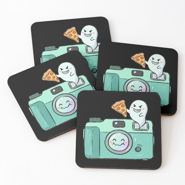 Item preview, Kawaii Teal Device with Pizza Phantom designed and sold by Emegan Print Art.