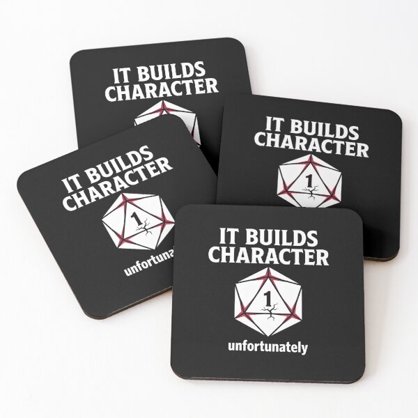 Item preview, It Builds Character Unfortunately Funny Critical Fail Dice Design designed and sold by Fenay Designs.
