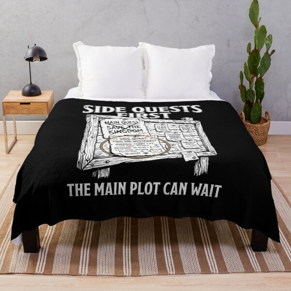 Item preview, Side Quests First The Main Plot Can Wait Funny RPG Board Design designed and sold by Fenay Designs.
