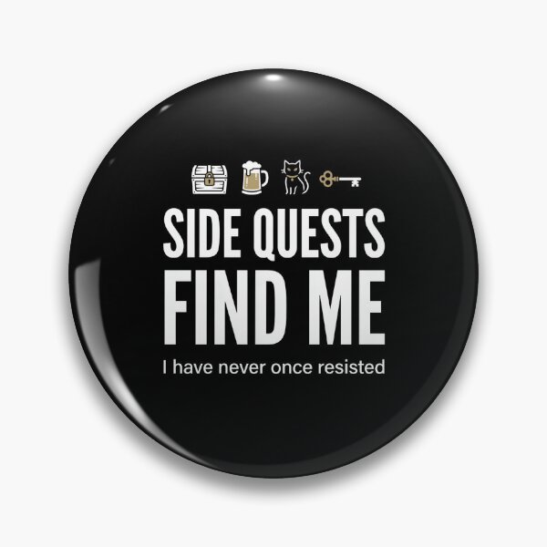 Item preview, Side Quests Find Me Funny Fantasy Gamer Shirt designed and sold by Fenay Designs.