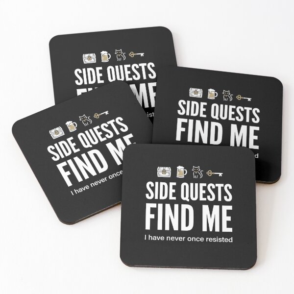 Item preview, Side Quests Find Me Funny Fantasy Gamer Shirt designed and sold by Fenay Designs.
