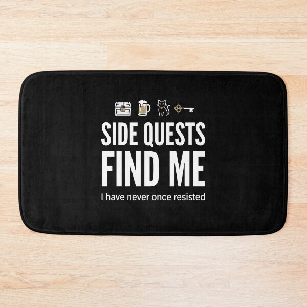Item preview, Side Quests Find Me Funny Fantasy Gamer Shirt designed and sold by Fenay Designs.