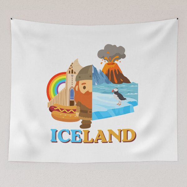 Item preview, Iceland - Iceland Stamp - Funny gifts for Iceland enthusiasts designed and sold by iX-Physio.