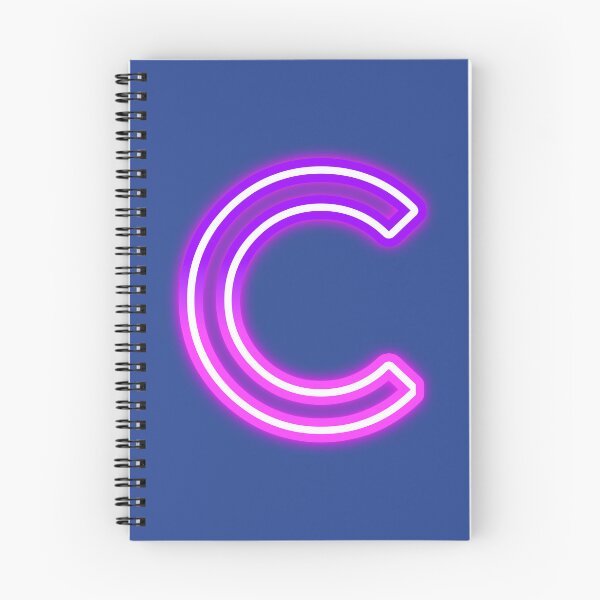 Item preview, Letter C Neon Pink Purple Glow - Retro Futuristic Monogram Initial designed and sold by SolutionsArt.