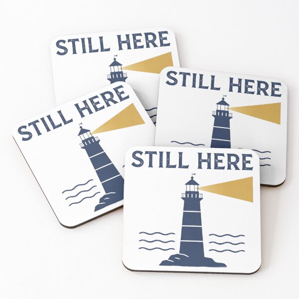 Item preview, Still Here Lighthouse Vintage Maritime Print designed and sold by Notecrea.