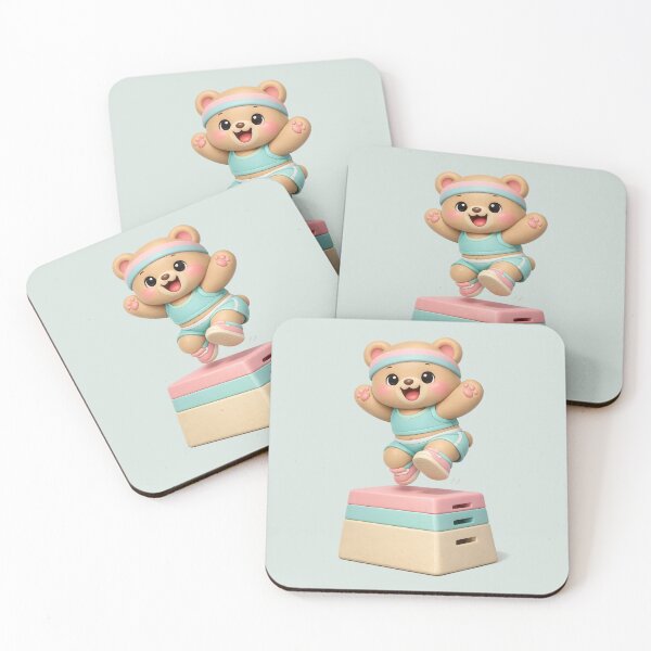 Item preview, Cute Baby Bear Box Jump Gym Buddy | Kawaii 3D Workout Animal designed and sold by Moons Studio.