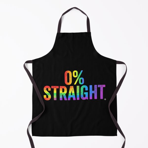 Item preview, 0% Straight Retro Rainbow Typography - Funny LGBTQ Pride Aesthetic Graphic designed and sold by WildPeak Threads.