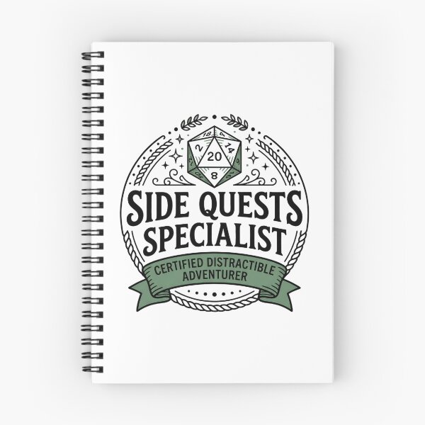 Item preview, Side Quests Specialist Certified Distractible Adventurer Design designed and sold by Fenay Designs.