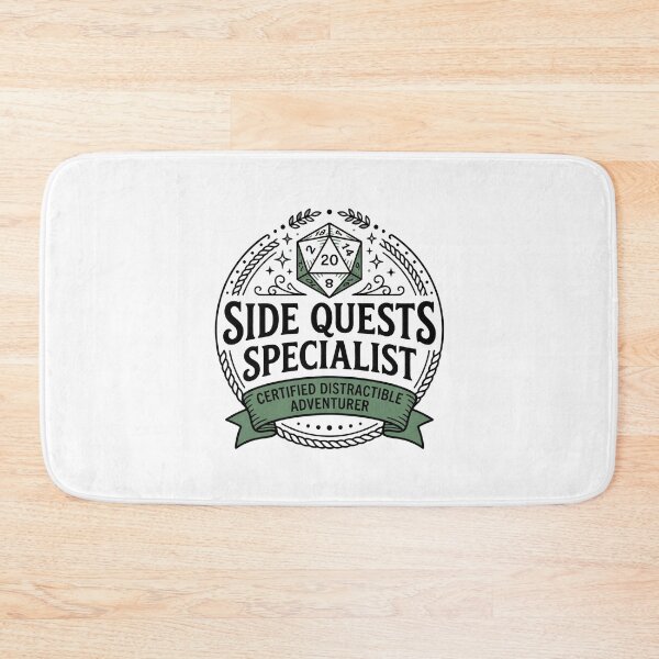 Item preview, Side Quests Specialist Certified Distractible Adventurer Design designed and sold by Fenay Designs.