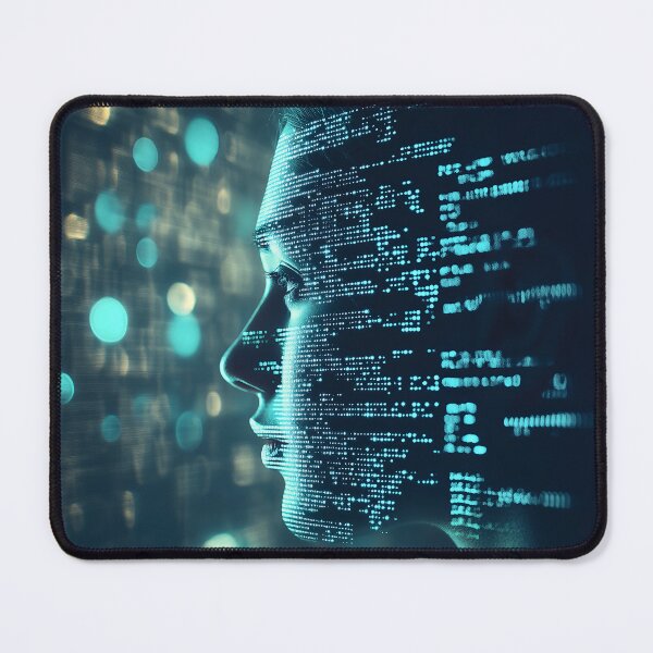 Item preview, Big Data Woman – Futuristic Binary Code Digital Art designed and sold by WordPlayStudio.