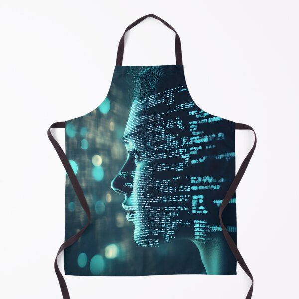 Item preview, Big Data Woman – Futuristic Binary Code Digital Art designed and sold by WordPlayStudio.
