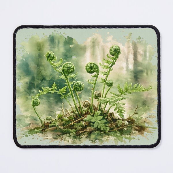 Item preview, Whispering Fern Spirals Watercolor Forest designed and sold by blankTeeShirt.