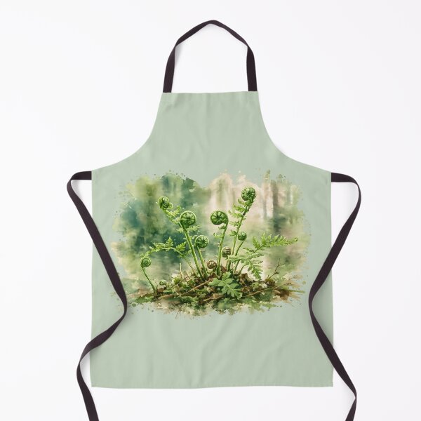 Item preview, Whispering Fern Spirals Watercolor Forest designed and sold by blankTeeShirt.