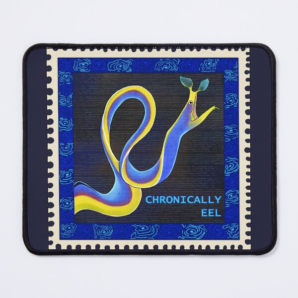 Item preview, Chronically Eel - Vintage Ribbon Eel Postage Stamp Art designed and sold by sorarosaart.