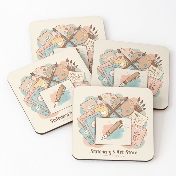 Item preview, Stationery & Art Store – Creative Artist Tools Illustration designed and sold by Yasmine Mohammed.