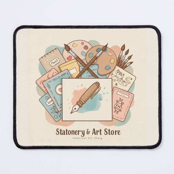 Item preview, Stationery & Art Store – Creative Artist Tools Illustration designed and sold by Yasmine Mohammed.