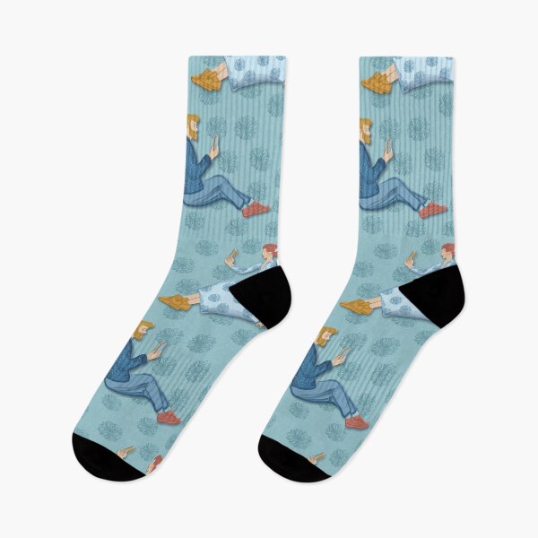 Item preview, Couple with mobile phone, aquamarine background designed and sold by WONDERPRINTVALLEY.