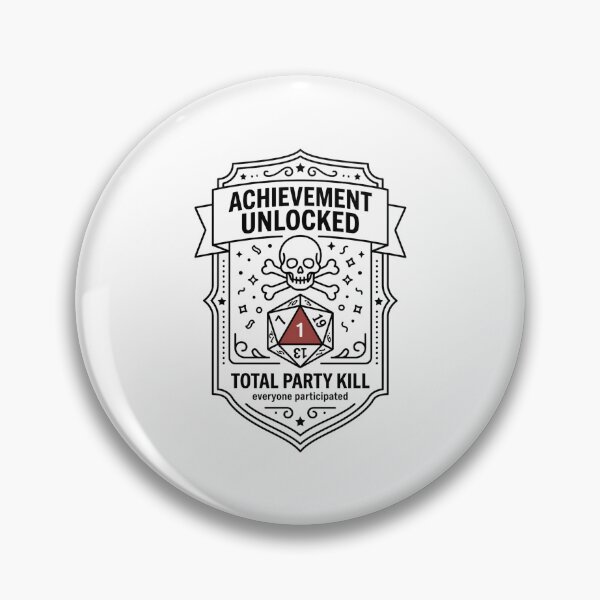 Item preview, Achievement Unlocked Total Party Kill Funny RPG Design designed and sold by Fenay Designs.