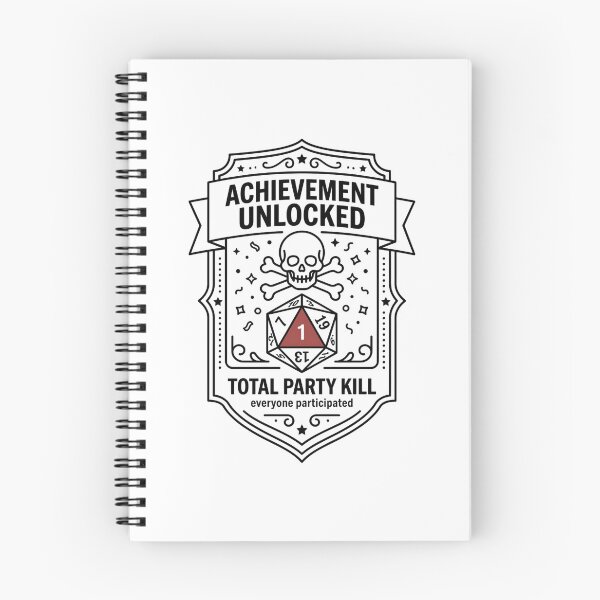 Item preview, Achievement Unlocked Total Party Kill Funny RPG Design designed and sold by Fenay Designs.