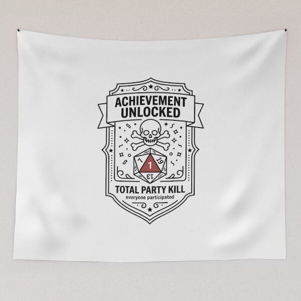 Item preview, Achievement Unlocked Total Party Kill Funny RPG Design designed and sold by Fenay Designs.