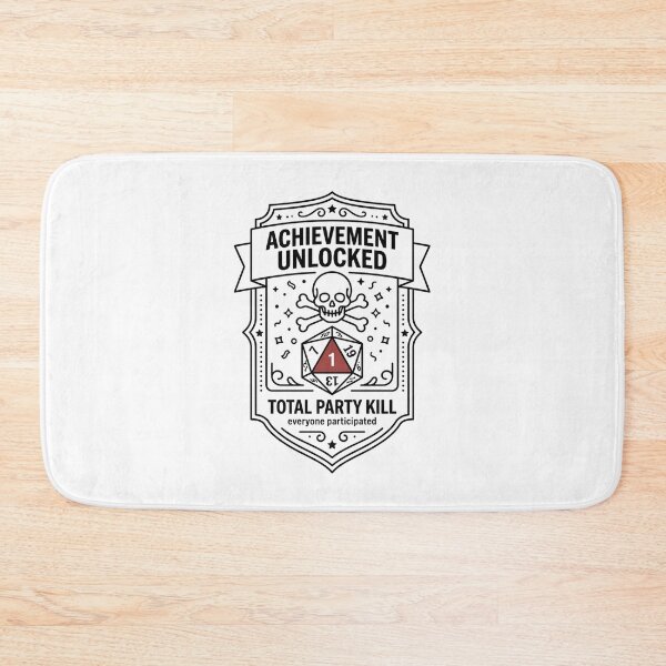 Item preview, Achievement Unlocked Total Party Kill Funny RPG Design designed and sold by Fenay Designs.