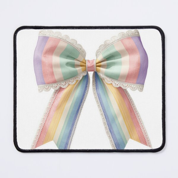 Item preview, Pastel Rainbow Coquette Lace Pride Bow designed and sold by xMErCUrY03x.