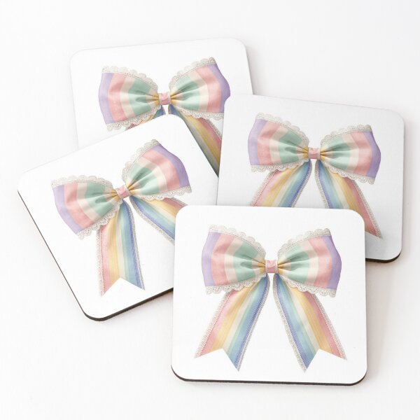 Item preview, Pastel Rainbow Coquette Lace Pride Bow designed and sold by xMErCUrY03x.