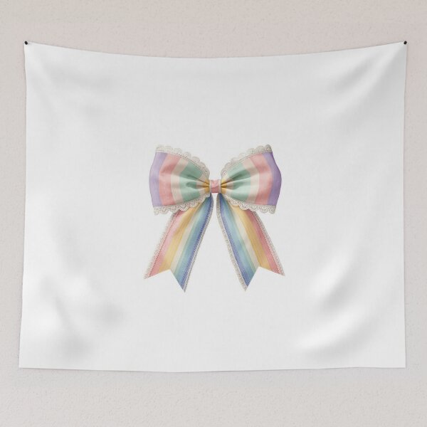Item preview, Pastel Rainbow Coquette Lace Pride Bow designed and sold by xMErCUrY03x.