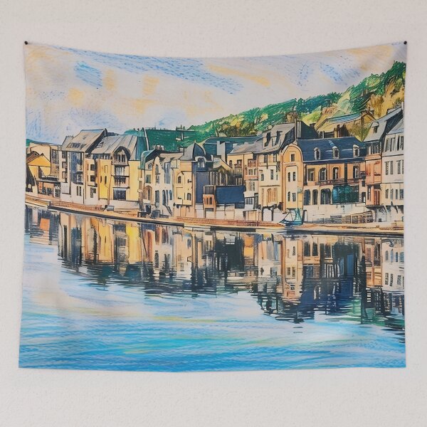 Item preview, Houses Along the Water designed and sold by tomorrowsart.