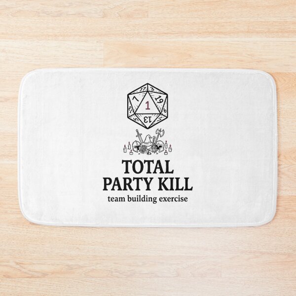 Item preview, Total Party Kill Team Building Exercise Funny RPG Dice Shirt designed and sold by Fenay Designs.