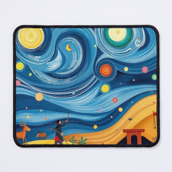 Item preview, Landscape with Blue Sky, Impressionist Painting Style designed and sold by RAISC.