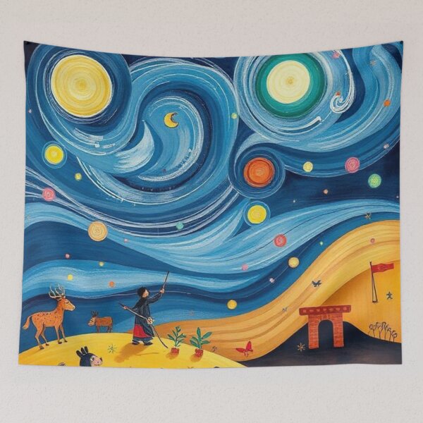 Item preview, Landscape with Blue Sky, Impressionist Painting Style designed and sold by RAISC.