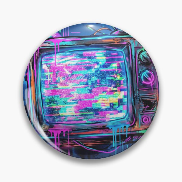 Item preview, Retro TV with Glitch Screen designed and sold by AnnArtshock.