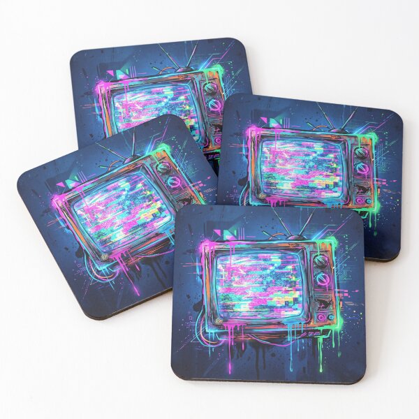 Item preview, Retro TV with Glitch Screen designed and sold by AnnArtshock.