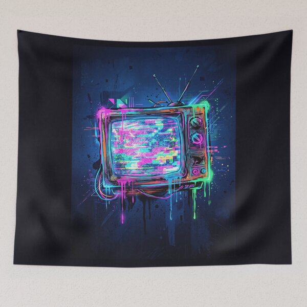 Item preview, Retro TV with Glitch Screen designed and sold by AnnArtshock.