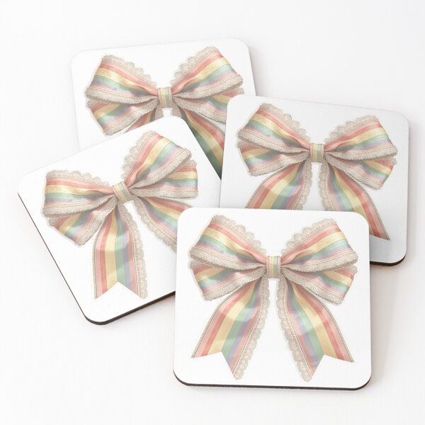 Item preview, Pastel Rainbow Coquette Lace Pride Bow V.2 designed and sold by xMErCUrY03x.