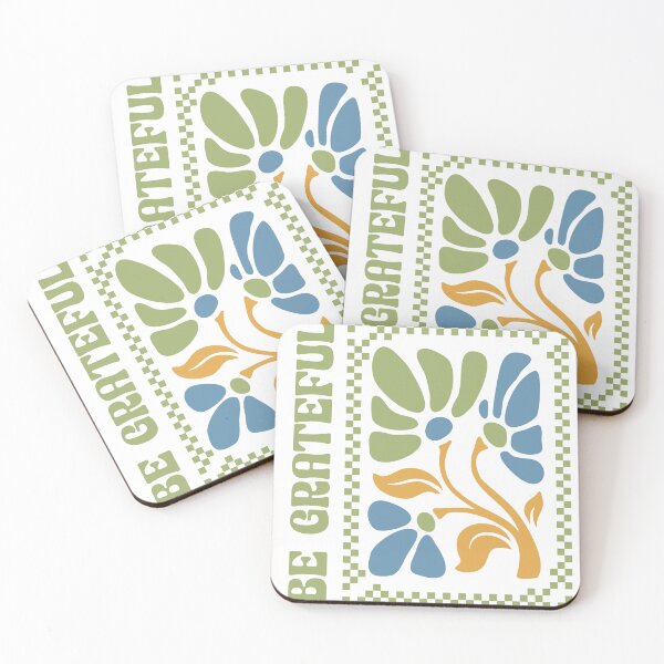 Item preview, Be Grateful Retro Floral Graphic Design designed and sold by PrintandJoy.