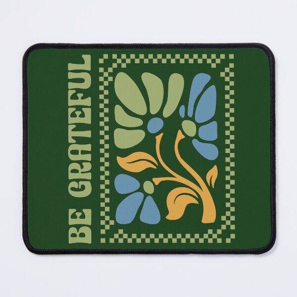 Item preview, Be Grateful Retro Floral Graphic Design designed and sold by PrintandJoy.
