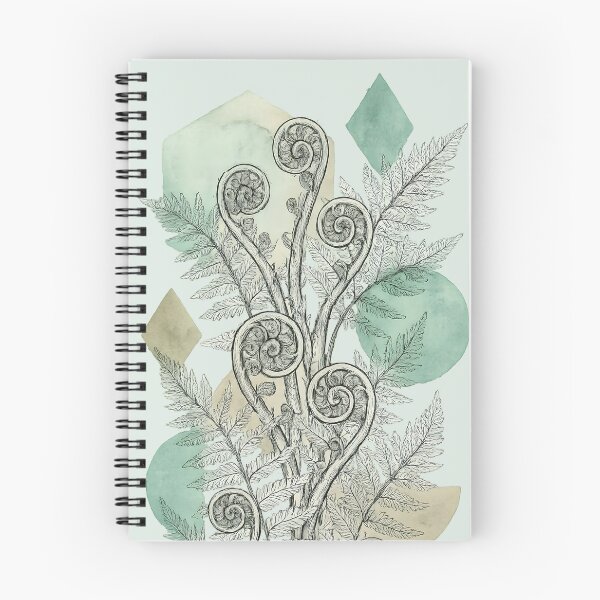 Item preview, Whimsical Fern Spiral Botanical Illustration designed and sold by blankTeeShirt.