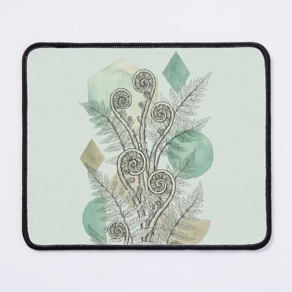 Item preview, Whimsical Fern Spiral Botanical Illustration designed and sold by blankTeeShirt.