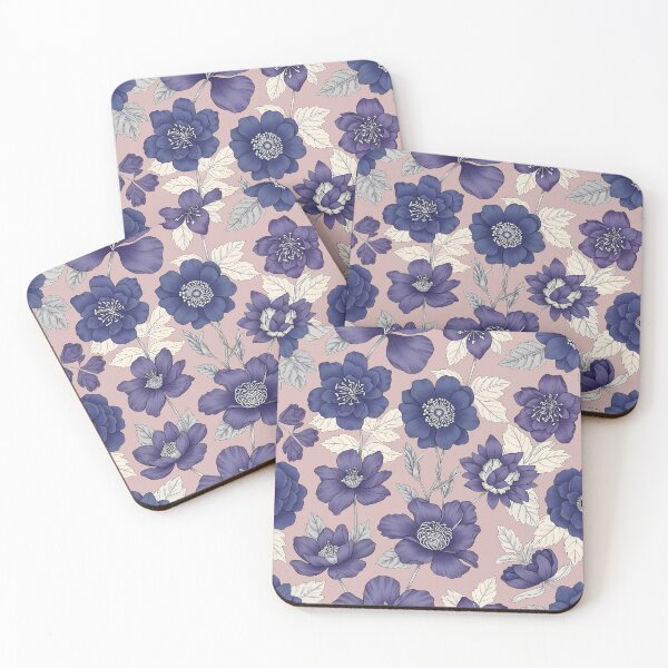 Item preview, Elegant Indigo Floral Pattern - Flower Design designed and sold by Rangmanch.