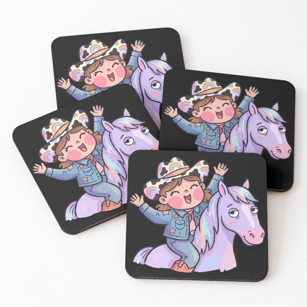 Item preview, Joyful Rainbow Hat Pony Rider designed and sold by Emegan Print Art.