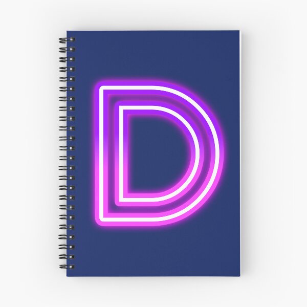 Item preview, Letter D Neon Pink Purple Glow - Retro Futuristic Monogram Initial designed and sold by SolutionsArt.