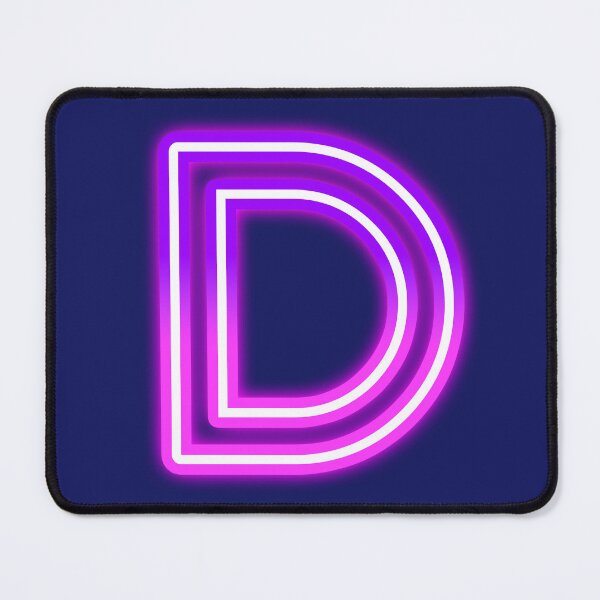 Item preview, Letter D Neon Pink Purple Glow - Retro Futuristic Monogram Initial designed and sold by SolutionsArt.